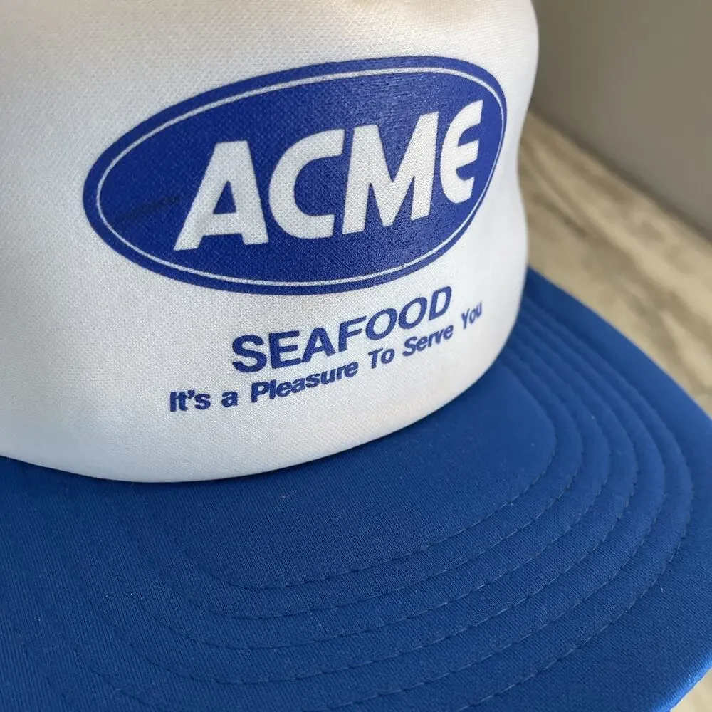 Vtg 1980’s Trucker Hat Snapback Cap ACME Food Service EUC 4